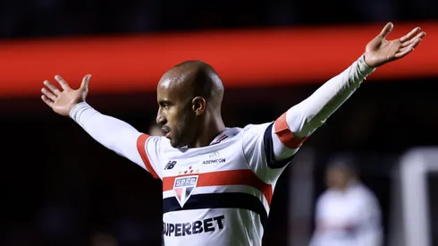 SP - SAO PAULO - 29/05/2024 - COPA LIBERTADORES 2024, SAO PAULO X TALLERES - Lucas Moura jogador do Sao Paulo comemora seu gol durante partida contra o Talleres no estadio Morumbi pelo campeonato Copa Libertadores 2024. Foto: Marcello Zambrana/AGIF