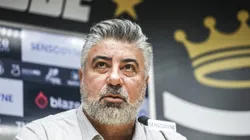 Alexandre Gallo, coordenador de futebol do Santos, durante coletiva de imprensa do técnico Kleiton Lima realizada no Vila Belmiro