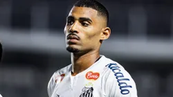 Joaquim durante partida entre Santos e Guarani, no Estádio Vila Belmiro, pela Série B do Campeonato Brasileiro, no dia 06/05/2024.