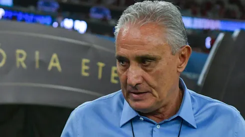 Tite durante partida entre Flamengo e Palestino, no Maracanã, pela Copa Libertadores da América, no dia 10/04/2024.