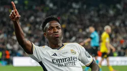 Vinicius Junior comemorando o gol do título do Real Madrid na final da Champions League (Foto: Real Madrid)