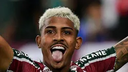 John Kennedy durante partida pelo Fluminense. Atacante não vai jogar no Peixe.