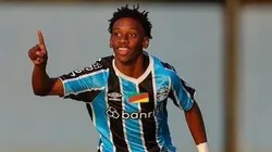 Gabriel Mec, comemorando gol pelas categorias de base do Grêmio. Foto: Guilherme Testa / Grêmio FBPA