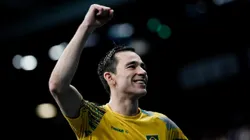 Hugo Calderano está nas quartas de final do tênis de mesa. Foto: Alexandre Loureiro/COB