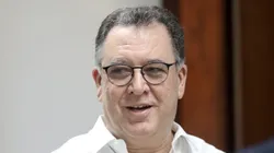 Marcelo Teixeira durante coletiva de imprensa no CT Rei Pelé. Estrangeiro está acertado com o Peixão.