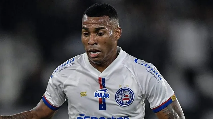 RJ - RIO DE JANEIRO - 30/07/2024 - COPA DO BRASIL 2024, BOTAFOGO X BAHIA - Jean Lucas jogador do Bahia durante partida contra o Botafogo no estadio Engenhao pelo campeonato Copa Do Brasil 2024.
