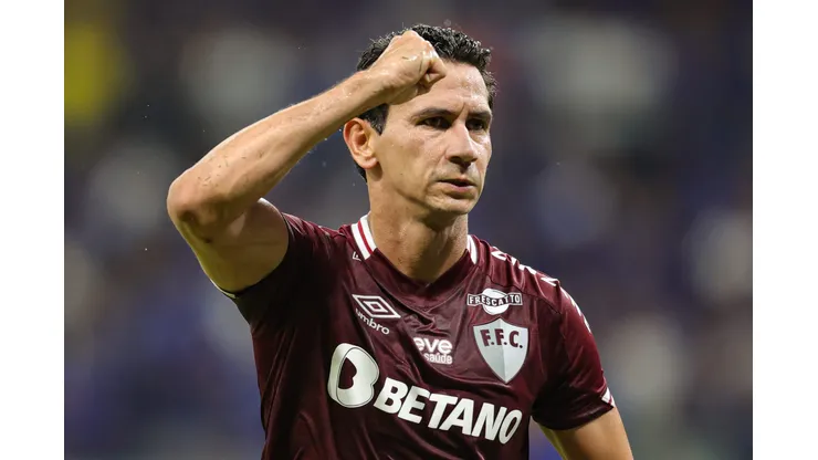 FLUMINENSE - Paulo Henrique Ganso jogador do Fluminense comemora seu gol durante partida contra o Cruzeiro no Mineirao - BRASILEIRO A 2023.