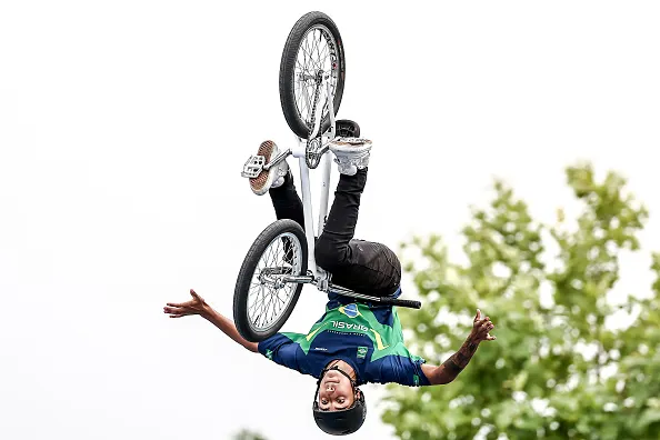 Bala Loka durante apresentação no Pré-Olímpico de Budapeste, em junho.Foto: David Balogh/Getty Images