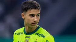 Vitor Reis jogador do Palmeiras durante partida contra o Bahia no estadio Arena Allianz Parque pelo campeonato Brasileiro A 2024.