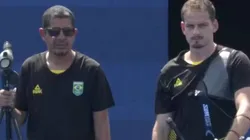 Wallace Silva ao lado de Marcus D'Almeida nas Olimpíadas de Paris - Foto: SporTV