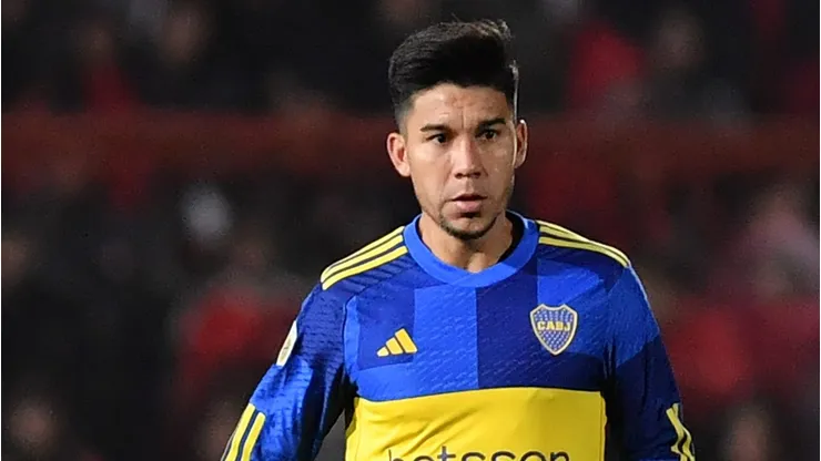 CORDOBA, ARGENTINA - JULY 28: Pol Fernández of Boca Juniors during the match between Instituto and Boca Juniors as part of the Liga Profesional 2024 at Monumental Presidente Peron on July 28, 2024 in Cordoba, Argentina. (Photo by Hernan Cortez/Getty Images)