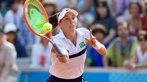 Luisa Stefani em ação nas Olimpíadas 2024. Foto: Gaspar Nóbrega/COB