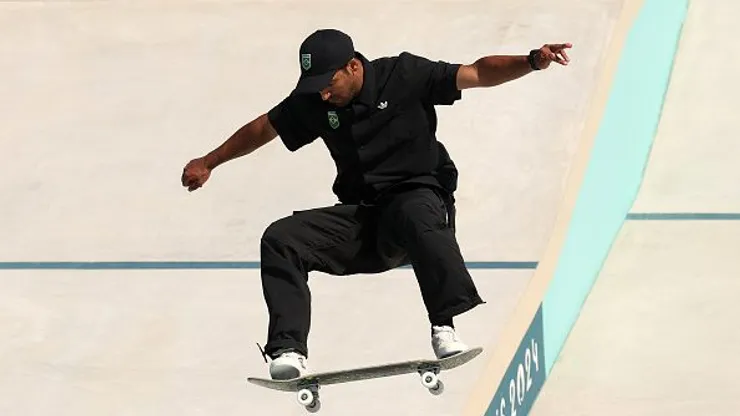 Kelvin Hoefler durante a final do street masculino em Paris 2024