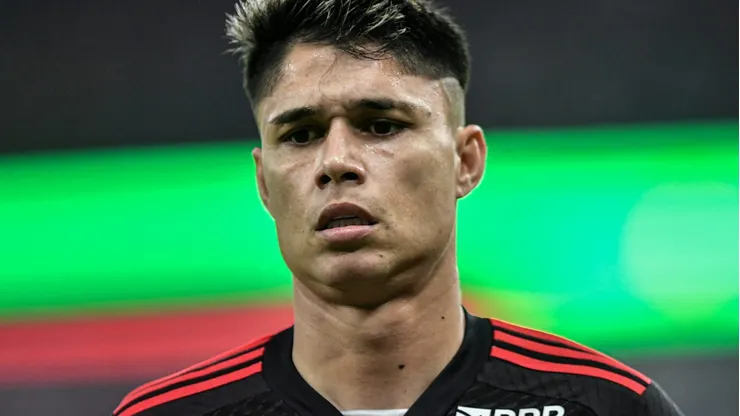 Luiz Araújo durante partida entre Flamengo e Fortaleza, no Maracanã, pelo Campeonato Brasileiro, no dia 11/07/2024.