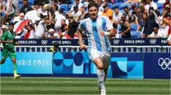 Foto: Claudio Villa/Getty Images - Julián Álvarez nas Olimpíadas.