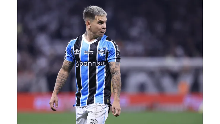 SP - SAO PAULO - 25/07/2024 - BRASILEIRO A 2024, CORINTHIANS X GREMIO - Soteldo jogador do Gremio durante partida contra o Corinthians no estadio Arena Corinthians pelo campeonato Brasileiro A 2024. Foto: Marcello Zambrana/AGIF