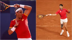 Nadal e Djokovic vão se enfrentar nas Olimpíadas 2024. Fotos: Getty Images