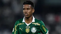 RJ - RIO DE JANEIRO - 17/07/2024 - BRASILEIRO A 2024, BOTAFOGO X PALMEIRAS - Estevao jogador do Palmeiras durante partida contra o Botafogo no estadio Engenhao pelo campeonato Brasileiro A 2024. Foto: Thiago Ribeiro/AGIF