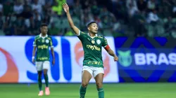 Atacante Alviverde durante a partida com o Vitória