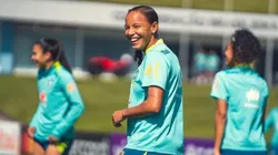 Atacante do Internacional esteve no período de treinamento da seleção. Divulgação/CBF.