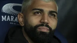 Gabigol no banco de reservas durante a partida entre Flamengo e Fortaleza, no Maracanã, pelo Campeonato Brasileiro, no dia 11/07/2024.