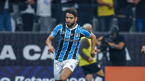Pepê durante o empate com o Timão. Foto: Lucas Uebel/Grêmio FBPA
