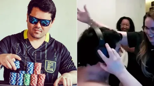 Ricardo Nagatomo comemorou a vitória no poker online com a família (Foto: Reprodução/Instagram)