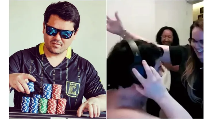 Ricardo Nagatomo comemorou a vitória no poker online com a família (Foto: Reprodução/Instagram)