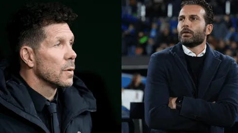 Foto 1: Diego Simeone, técnico do Atlético de Madrid - Por: Florencia Tan Jun/Getty Images; Foto 2: Rubér Baraja, treinador do Valencia - Por: Angel Martinez/Getty Images