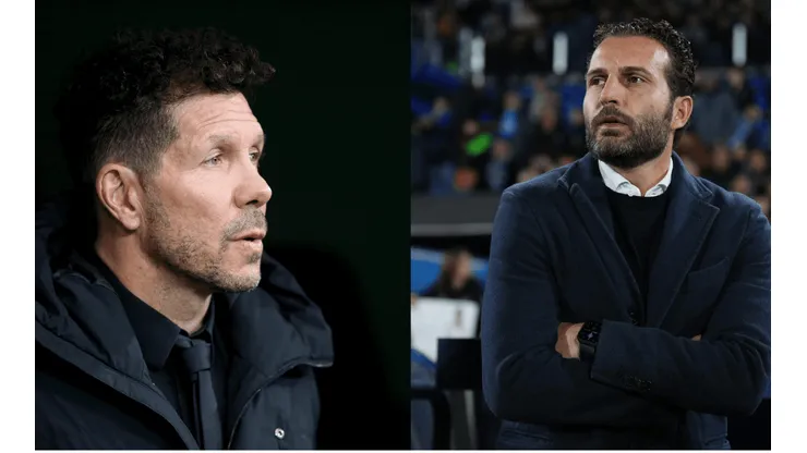 Foto 1: Diego Simeone, técnico do Atlético de Madrid - Por: Florencia Tan Jun/Getty Images; Foto 2: Rubér Baraja, treinador do Valencia - Por: Angel Martinez/Getty Images
