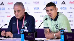 Foto: Pedro Vilela/Getty Images | Tite e Thiago Silva