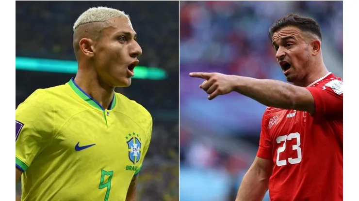 Foto: Justin Setterfield/Getty Images / Dean Mouhtaropoulos/Getty Images | Richarlison e Xherdan Shaqiri