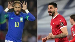 Foto: Lucas Figueiredo/CBF | Srdjan Stevanovic/Getty Images | Neymar e Mitrovic