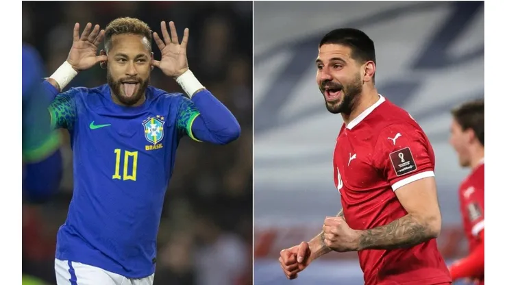 Foto: Lucas Figueiredo/CBF | Srdjan Stevanovic/Getty Images | Neymar e Mitrovic