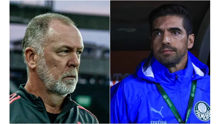 Foto: Thiago Ribeiro/ Marcello Zambrana/AGIF | Mano Menezes e Abel Ferreira