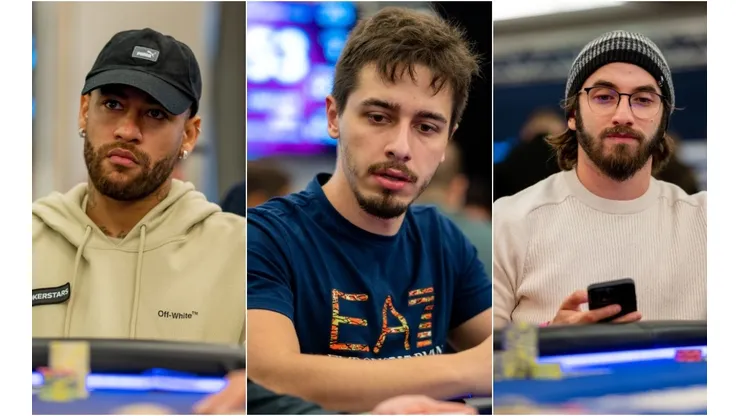 Neymar, Felipe Ketzer e Pedro Garagnani no EPT Paris (Fotos: Eloy Cabacas/PokerStars)