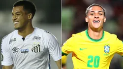 Alexandre Schneider/Edilzon Gamez/Getty Images - Marcos Leonardo do Santos e Antony ex-São Paulo