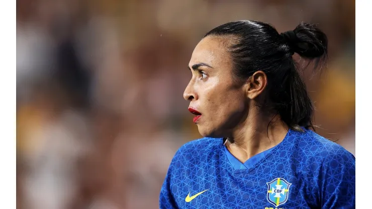 Foto: (Mark Kolbe/Getty Images) - Marta foi o destaque da Seleção Brasileira Feminina nesta quinta (16)