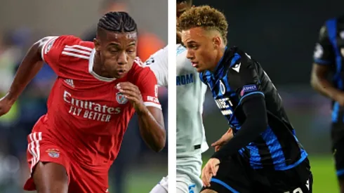 Foto Neres: Adam Nurkiewicz/Getty Images - Foto Lang: Dean Mouhtaropoulos/Getty Images - Club Brugge e Benfica se enfrentam