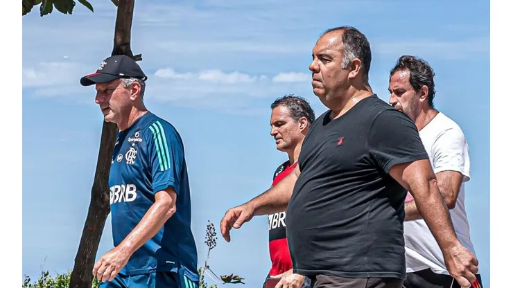 Foto: Flickr Oficial CR Flamengo/Paula Reis - Rodolfo Landim, Bruno Spindel e Marcos Braz