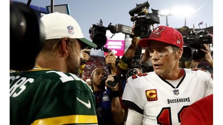 Rodgers e Brady: último encontro aconteceu em setembro de 2022
