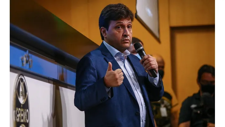 Foto: Lucas Uebel/Grêmio/Divulgação - Guerra: presidente do Grêmio abriu o jogo sobre jogador do Corinthians