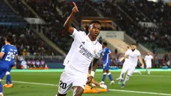 Foto: Michael Steele/Getty Images - Vini Júnior marcou o primeiro gol da finalíssima.