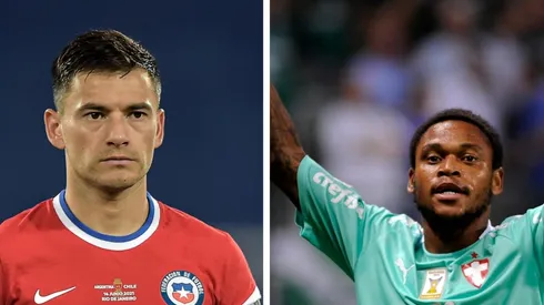 Thiago Ribeiro/AGIF e Alan Morici/AGIF - Aránguiz e Luis Adriano, novos reforços do Inter.