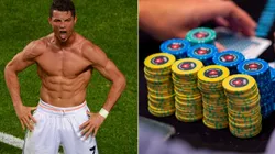 Cristiano Ronaldo marcou o 9º poker-trick da carreira (Foto: Lars Baron/Getty Image e Joe Giron/PokerStars)