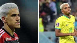 Thiago Ribeiro/AGIF e Laurence Griffiths / Equipe Getty - Pedro e Rodrygo.