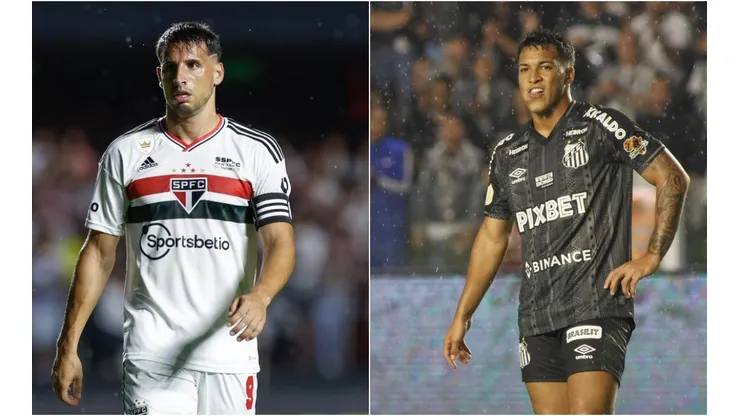 Fotos: Marcello Zambrana/AGIF e Fernanda Luz/AGIF - São Paulo e Santos jogarão neste domingo no Morumbi