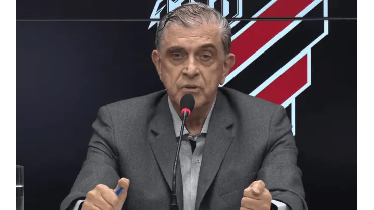 Foto: Reprodução/YouTube/Athletico - Petraglia: gestão do presidente não topou comprar atacante