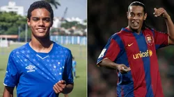 Fotos: Divulgação/Cruzeiro e Jasper Juinen/Getty Images - Filho de Ronaldinho Gaúcho vai jogar no Barcelona