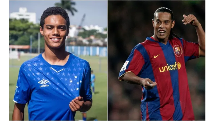 Fotos: Divulgação/Cruzeiro e Jasper Juinen/Getty Images - Filho de Ronaldinho Gaúcho vai jogar no Barcelona